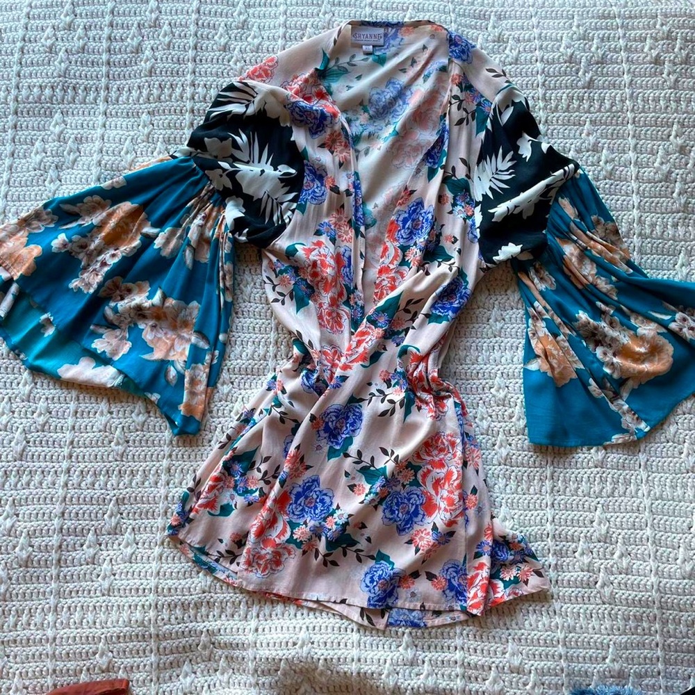 Free People Boho Floral Kimono XS